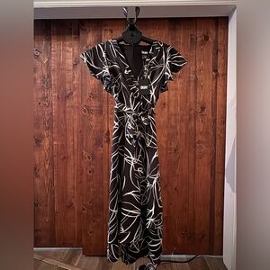 DKNY Black and White Maxi Dress